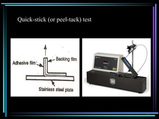 Quick-stick (or peel-tack) test
89
 