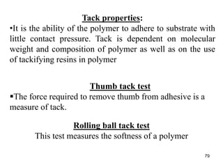 Tack Testing Methods Transdermal Drug Delivery Systems | PPTX