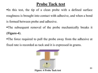 Tack Testing Methods Transdermal Drug Delivery Systems | PPTX