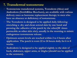 Testoderm Transdermal drug delivery and ocular preparations - Pharmaceutics | PDF