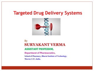 Targeted Drug Delivery Systems
By
SURYAKANT VERMA
Assistant Professor,
Department of Pharmaceutics,
 