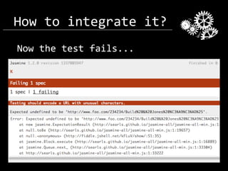 How to integrate it?
Now the test fails...

 