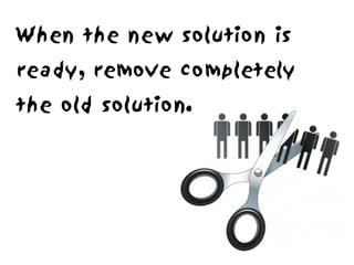When the new solution is
ready, remove completely
the old solution.
 