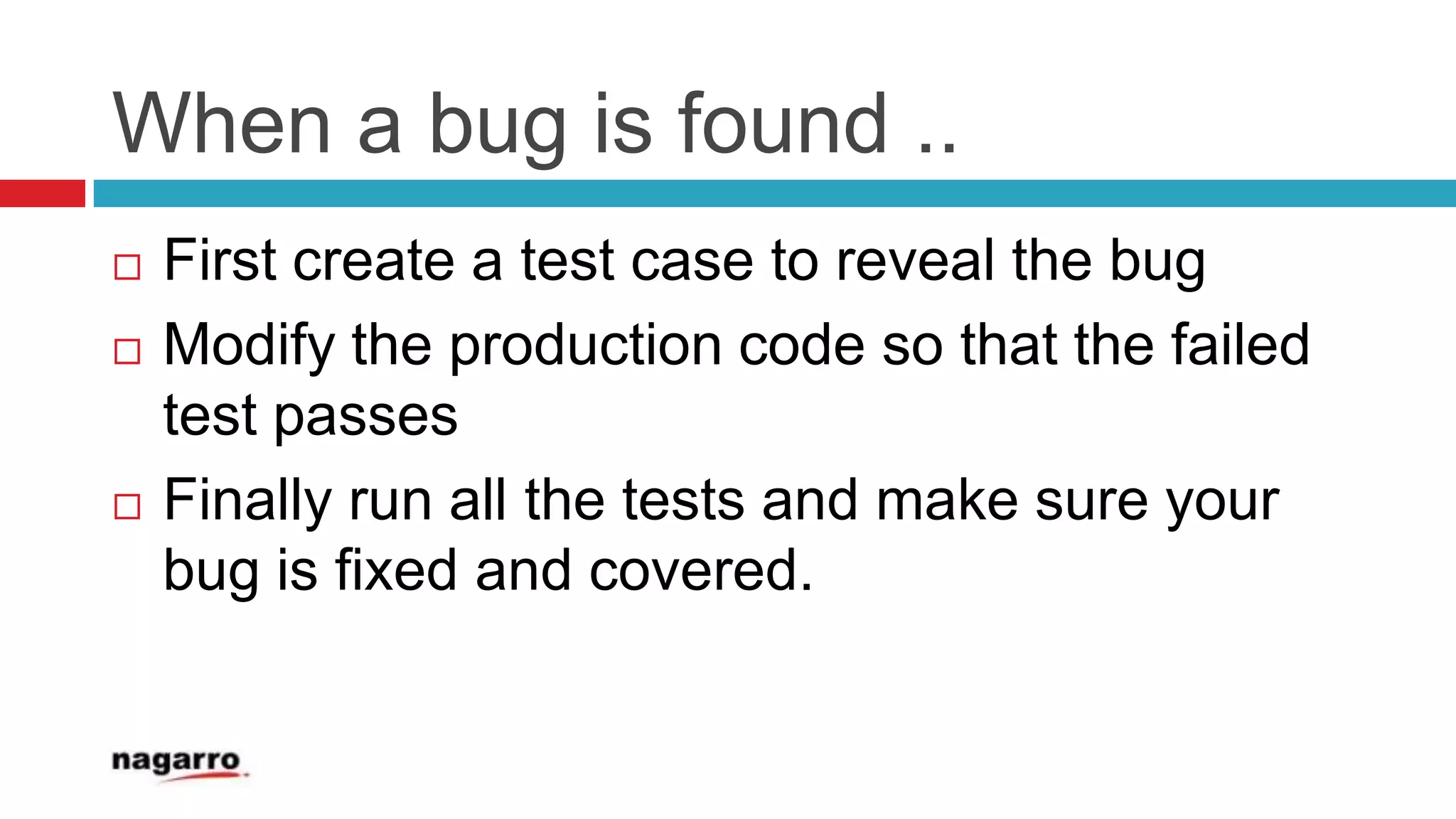 Continuous IntegrationTest Driven Development (TDD) or Test First Development is a Software Development technique and one of the key factors of Extreme Programming Methodology.Test Driven Development