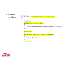 • Service
– Data
 