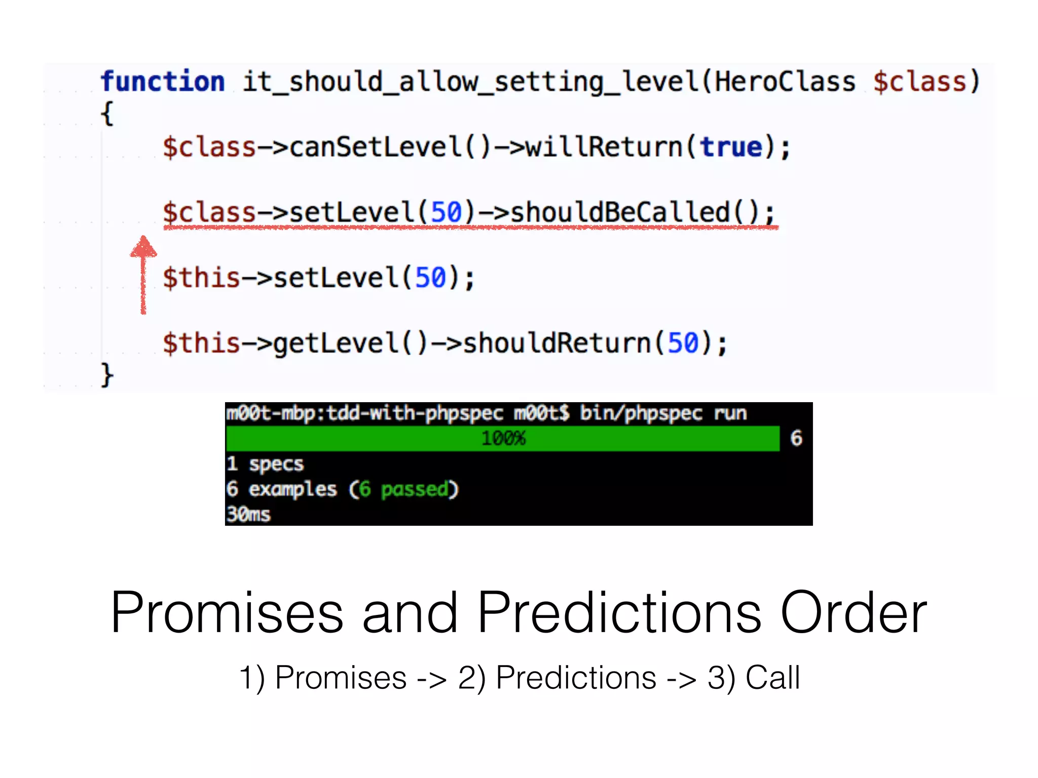 Promises and Predictions Order
1) Promises -> 2) Predictions -> 3) Call
 