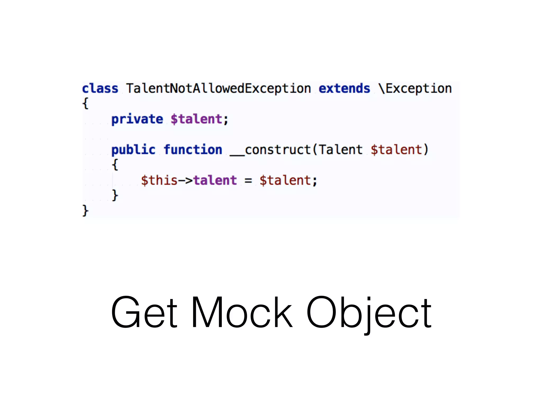 Get Mock Object
 