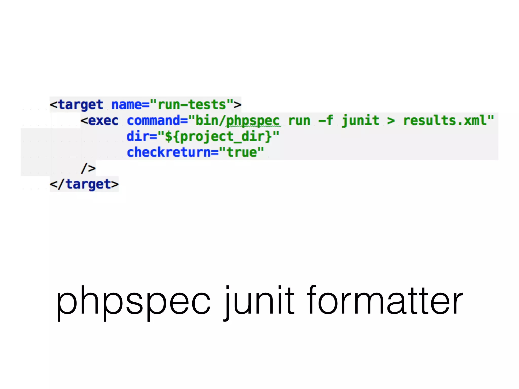 phpspec junit formatter
 