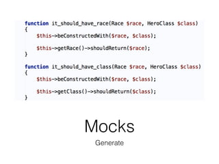 Mocks
Generate
 