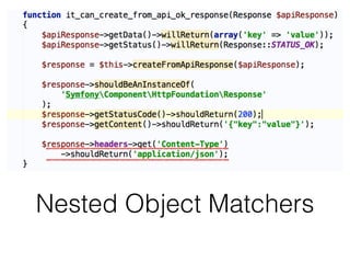 Nested Object Matchers
 