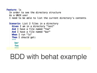 BDD with behat example
 
