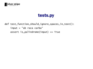 Test Driven Development With Python | PPT