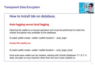 Tde oracle customer_demo | PPTX | Databases | Computer Software and ...
