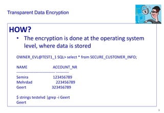 Tde oracle customer_demo | PPTX