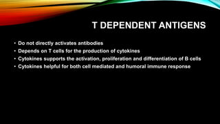T dependent and t independent antigens