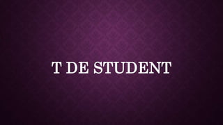 T DE STUDENT
 