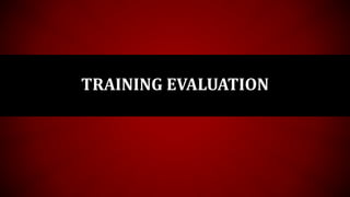 Training And Development Evaluation