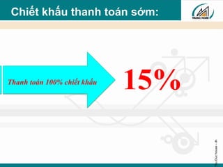 ThuDuchouse-‹#›
Chiết khấu thanh toán sớm:
Thanh toán 100% chiết khấu
15%
 