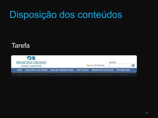 Disposição dos conteúdos67Tarefa