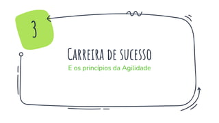 Carreira de sucesso
E os princípios da Agilidade
3
 