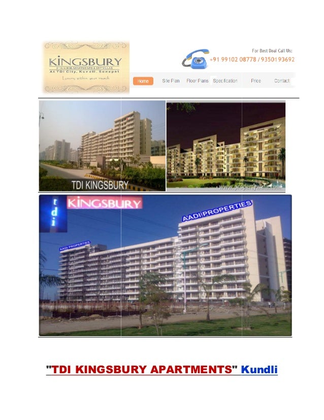 TDI Kingsbury Flats Sonipat 9350193692 Property in kundli