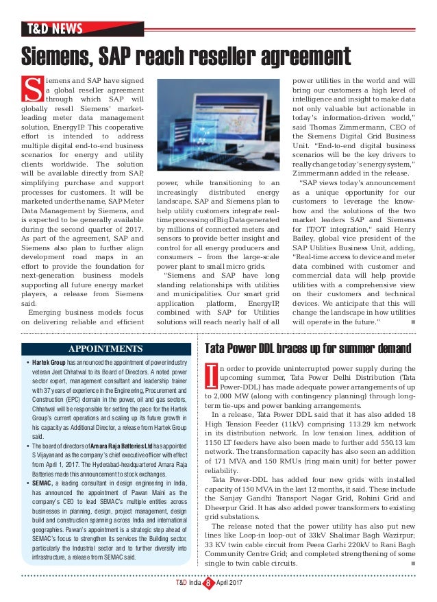 T&amp;D India (Apr 2017): The Face of Smart Grid
