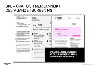 © Transformator Design 2016
SKL – ÖKAT OCH MER JÄMNLIKT
DELTAGANDE I SCREENING
 