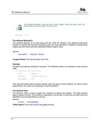 Tdl reference manual | PDF