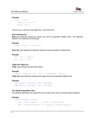Tdl reference manual | PDF