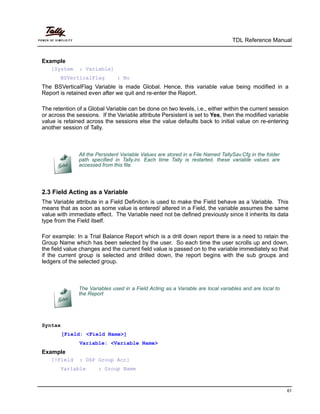 Tdl reference manual | PDF