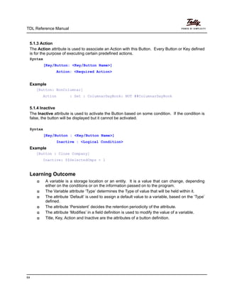 Tdl reference manual | PDF
