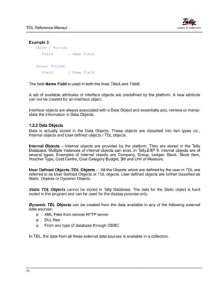 Tdl reference manual | PDF