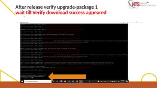 After release verify upgrade-package 1
wait till Verify download success appeared
 
