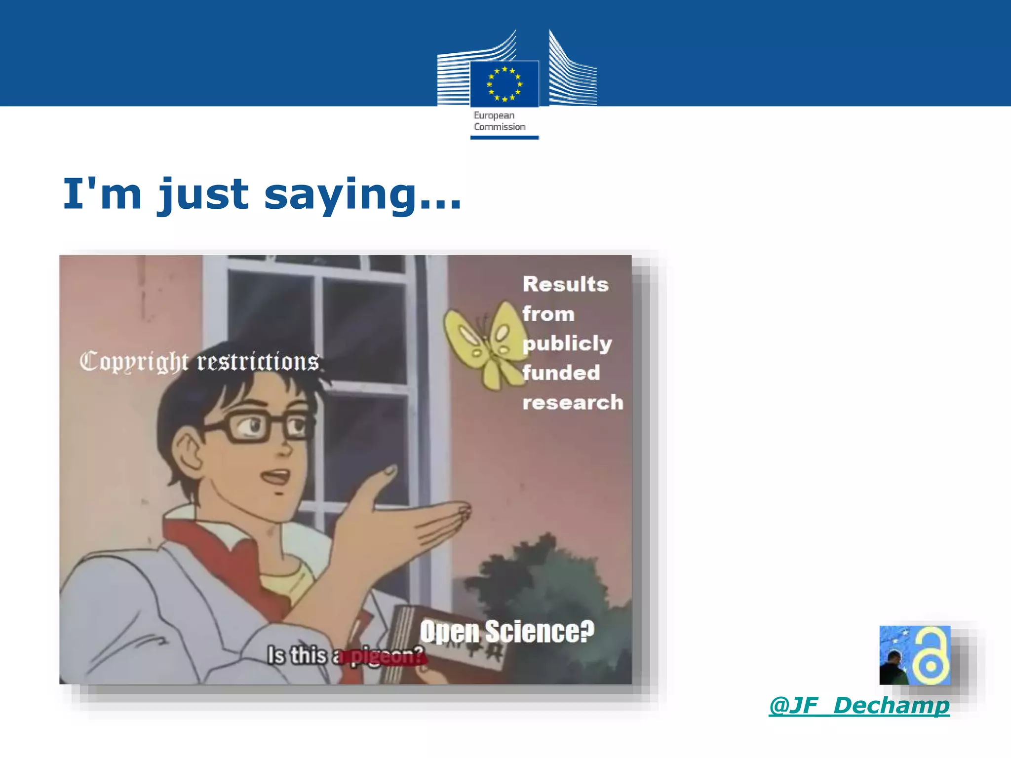 I'm just saying...
@JF_Dechamp
 