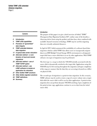 Softek TDMF z/OS extended distance migration. | PDF