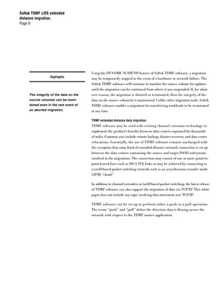 Softek TDMF z/OS extended distance migration. | PDF