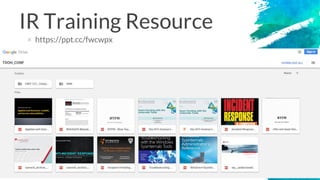 IR Training Resource
× https://ppt.cc/fwcwpx
20
 