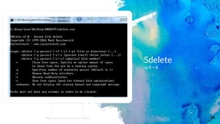 Place your screenshot here
34
Sdelete
-p X > 6
 
