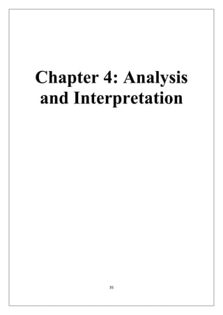 35
Chapter 4: Analysis
and Interpretation
 