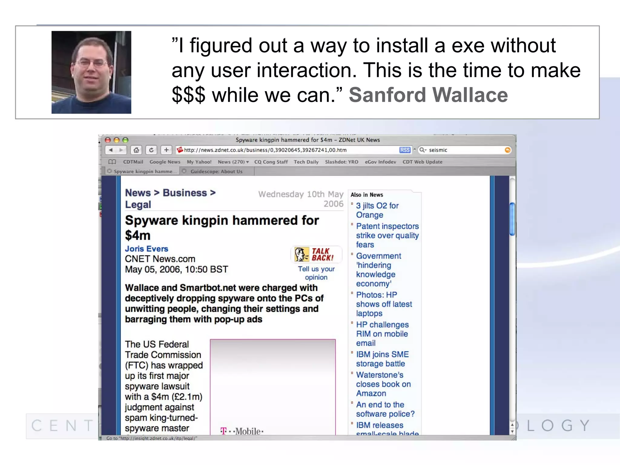”I figured out a way theinstall a exe without
   "It's immoral, but to money makes it
any userJeanson James is the time to make
   right.” interaction. This Ancheta
$$$ while we can.” Sanford Wallace
 