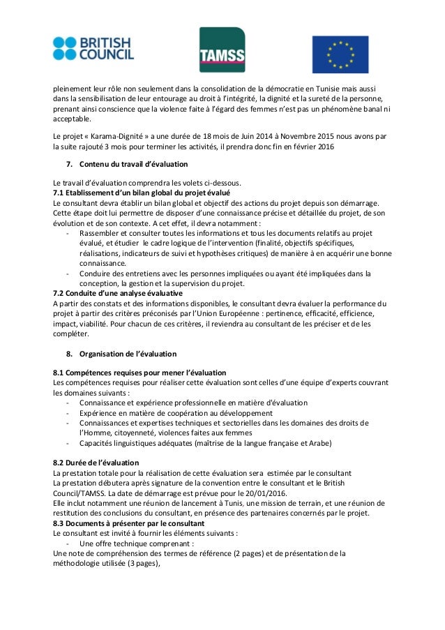 TDR Evaluation Projet KARAMA