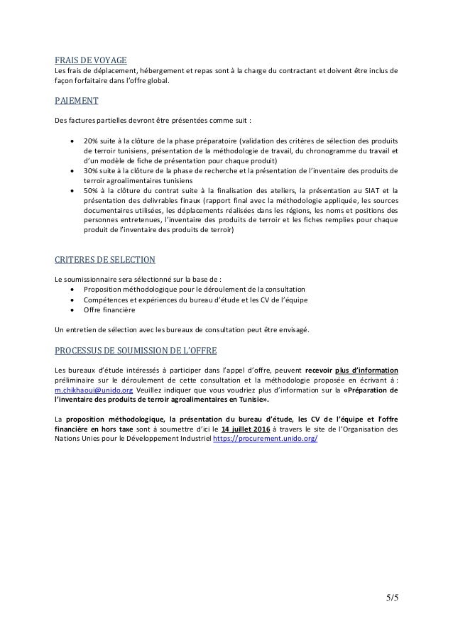 Liste De Bureau D Etude En Tunisie Tdr Liste Des Produits De Terroir 2016