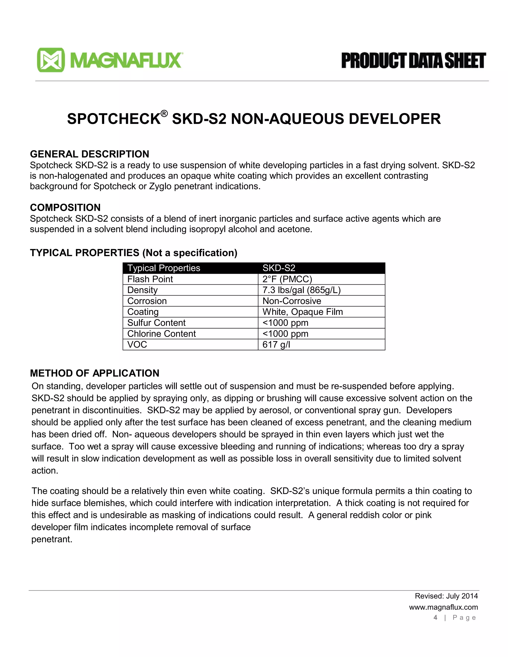 Tds -magnaflux-spotcheck skl-sp2 (solvent removable red penetrant ...