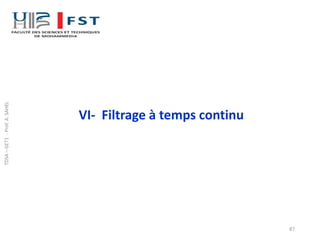 VI- Filtrage à temps continu
87
TDSA
–
GET1
-
Prof.
A.
SAHEL
 