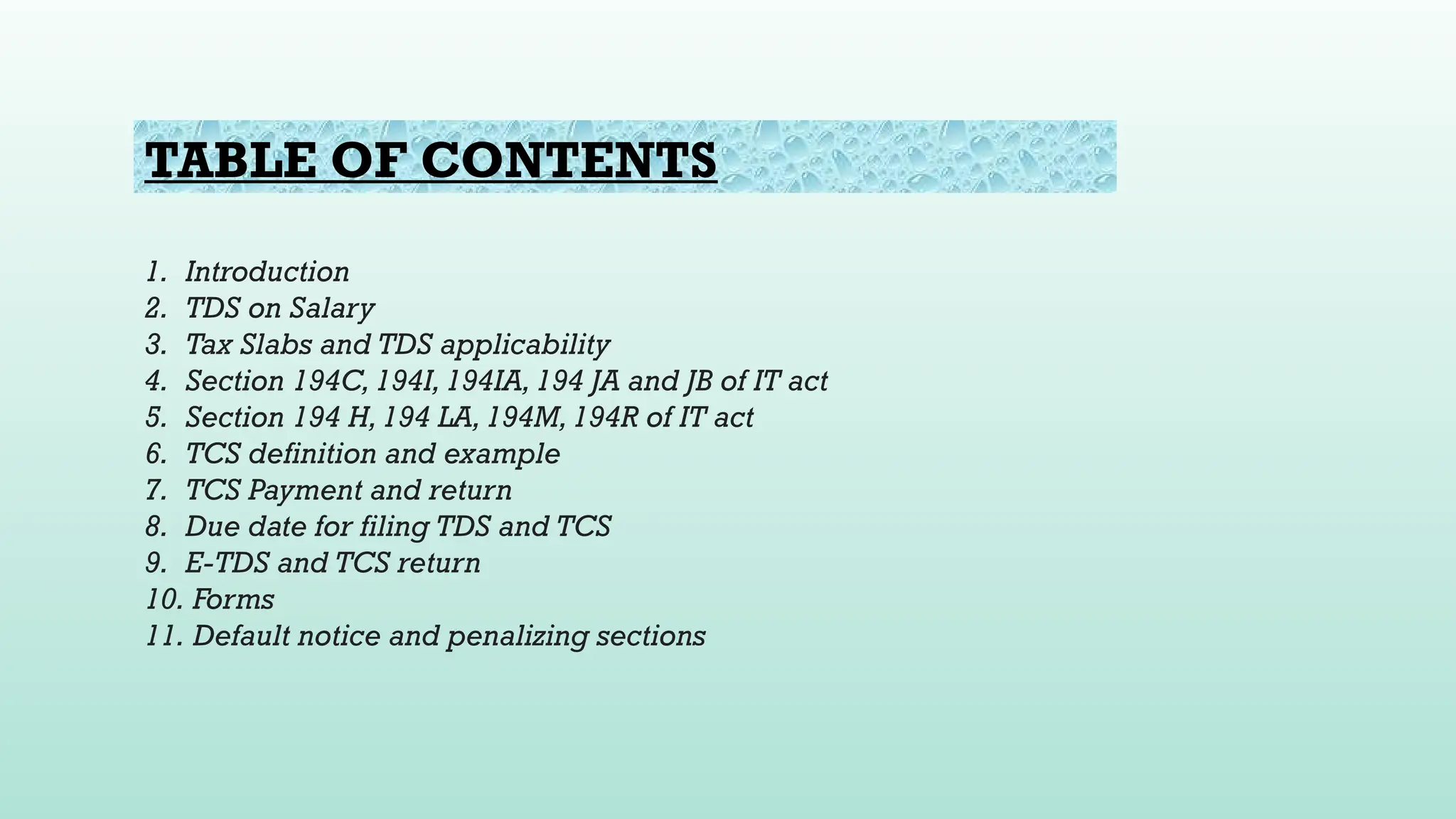 TDS and TCS of Income Tax Act.pptx in briefly | PPTX | Personal Taxes ...
