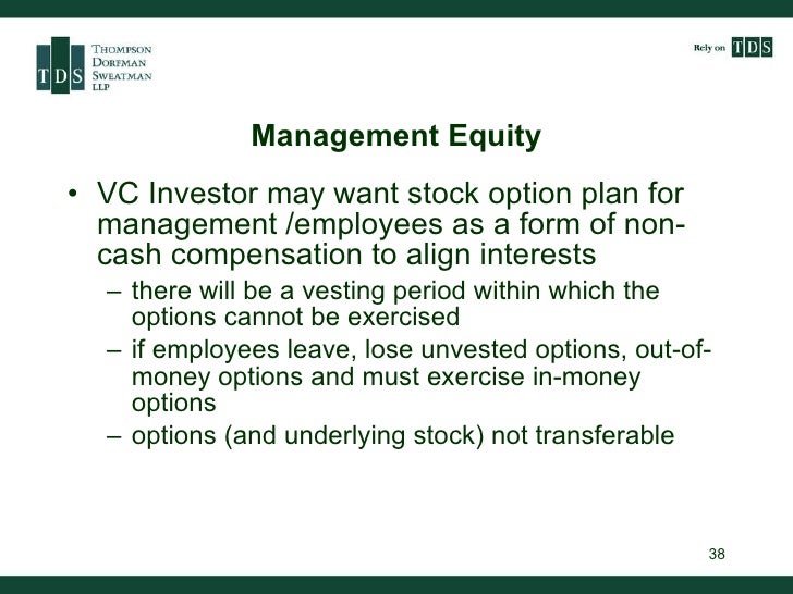 Vested stock options private