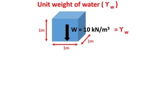 Water Unit Weight Design of dams and earth retaining structures | PPTX