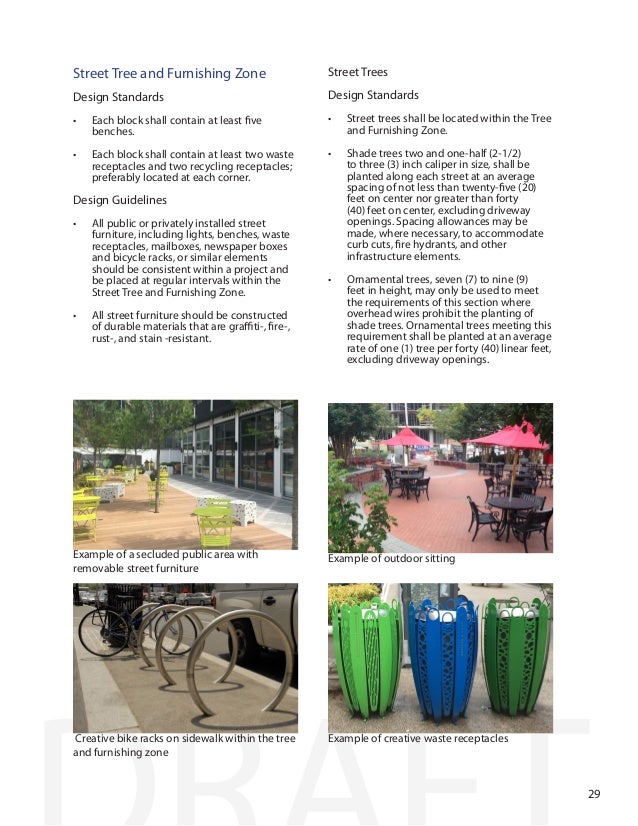 Street Furniture Design Guidelines transit district draft standard and guidelines Street Furniture Design Guidelines transit district draft standard and guidelines