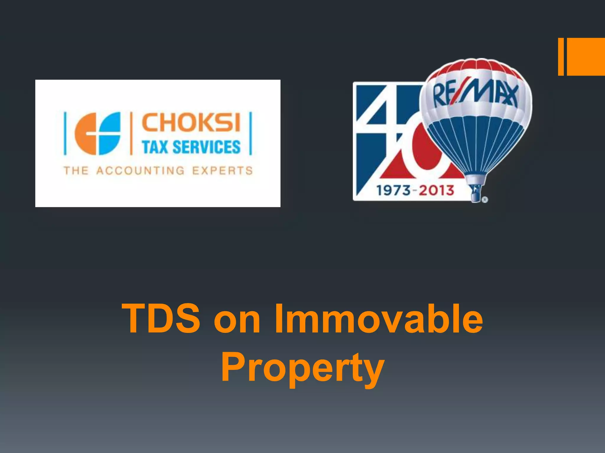 TDS on Immoveable Property PPT