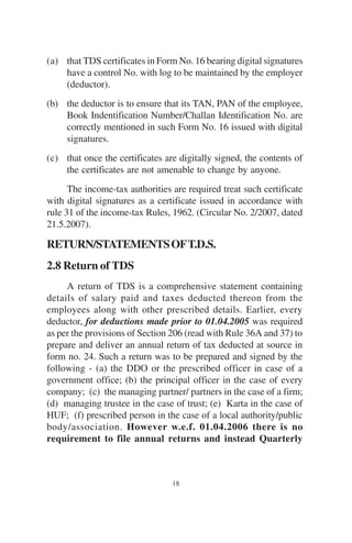 Example Tds Without Signature Tds on salaries | PDF